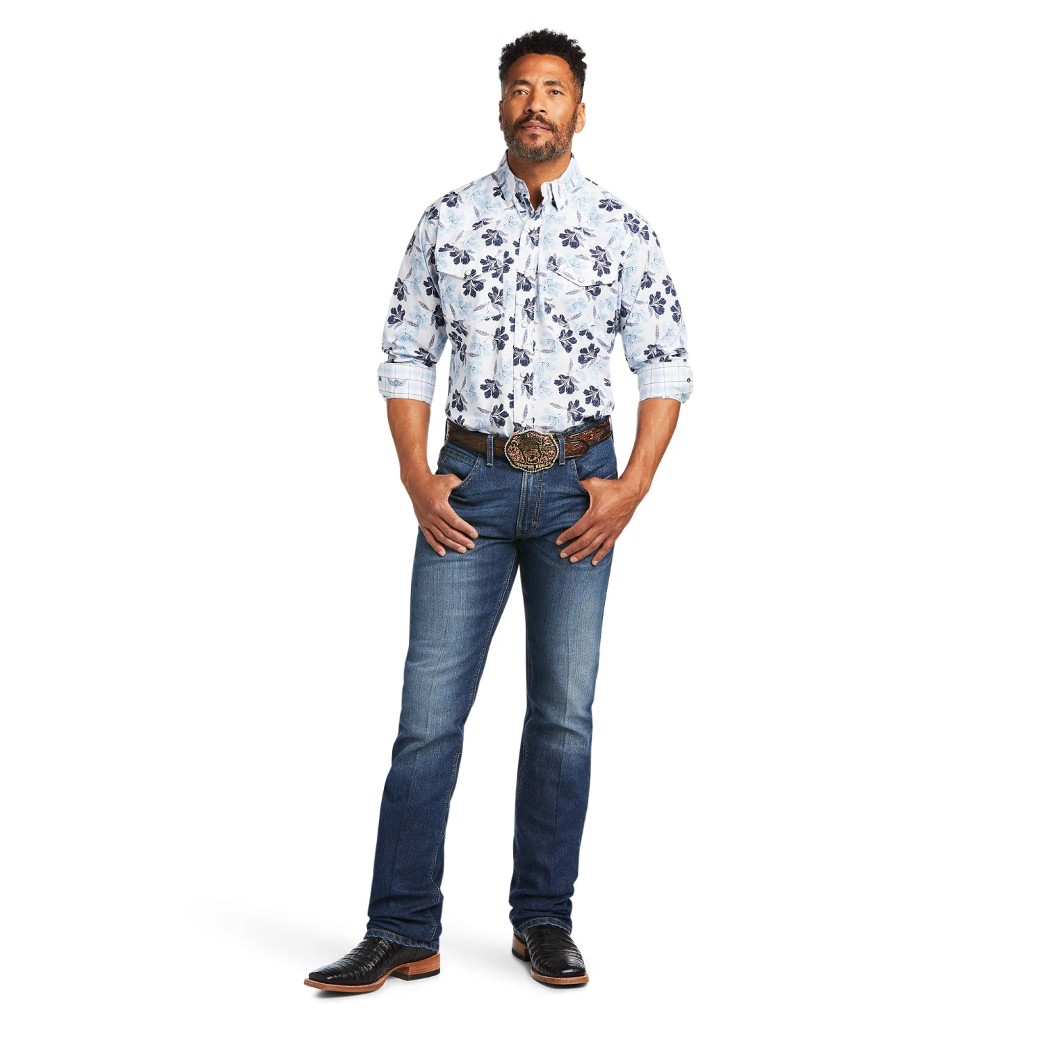 Men's Ariat Relentless Adamant Stretch Classic Fit Snap Front Shirt #10039318-C 1 Men's Ariat Relentless Adamant Stretch Classic Fit Snap Front Shirt #10039318-C