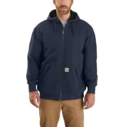 Men's Carhartt Rain Defender Loose Fit Midweight Thermal-Lined Full-Zip Sweatshirt #104078 -Deals Western Wearhouse Store 104078 472 480x480 1
