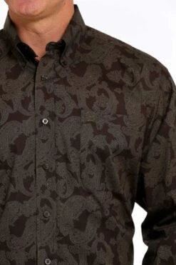 Men's Cinch Brown Button Down Shirt #MTW1105489 -Deals Western Wearhouse Store 21b7e24234c47f418a750f808e0bc9f3