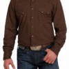 Men's Cinch Brown Snap Front Shirt #MTW1301061