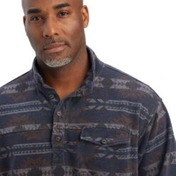 Men's Ariat Printed Overdyed Washed Sweater #10041691 -Deals Western Wearhouse Store 3cd70ecfa377dbb09d36d48a196b0651