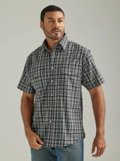Men's Wrangler Wrinkle Resist Snap Front Shirt #112326367X