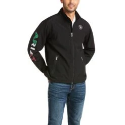 Men's Ariat Team Softshell Mexico Water Resistant Jacket #10031424