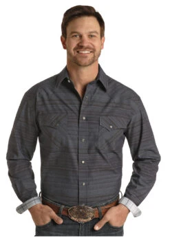 Men's Rough Stock Snap Front Shirt #RSMSOSRYT9