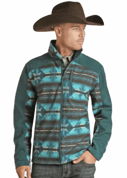 Men's Panhandle Aztec Print Soft Shell Jacket #PRMO92RZY6
