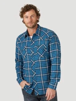 Men's Wrangler Retro Flannel Snap Front Shirt #112318774