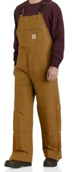 Men's Carhartt Loose Fit Firm Duck Insulated Bib Overall #104393