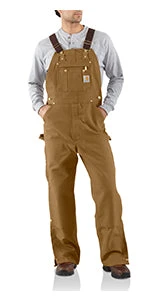 Men's Carhartt Unlined Zip-To-Thigh Bib #R37BRN 3 Men's Carhartt Unlined Zip-To-Thigh Bib #R37BRN - Image 3