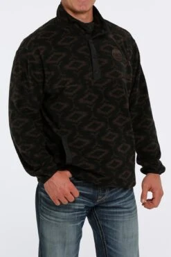 Men's Cinch Aztec Printed Polar Fleece Pullover #MWK1514015